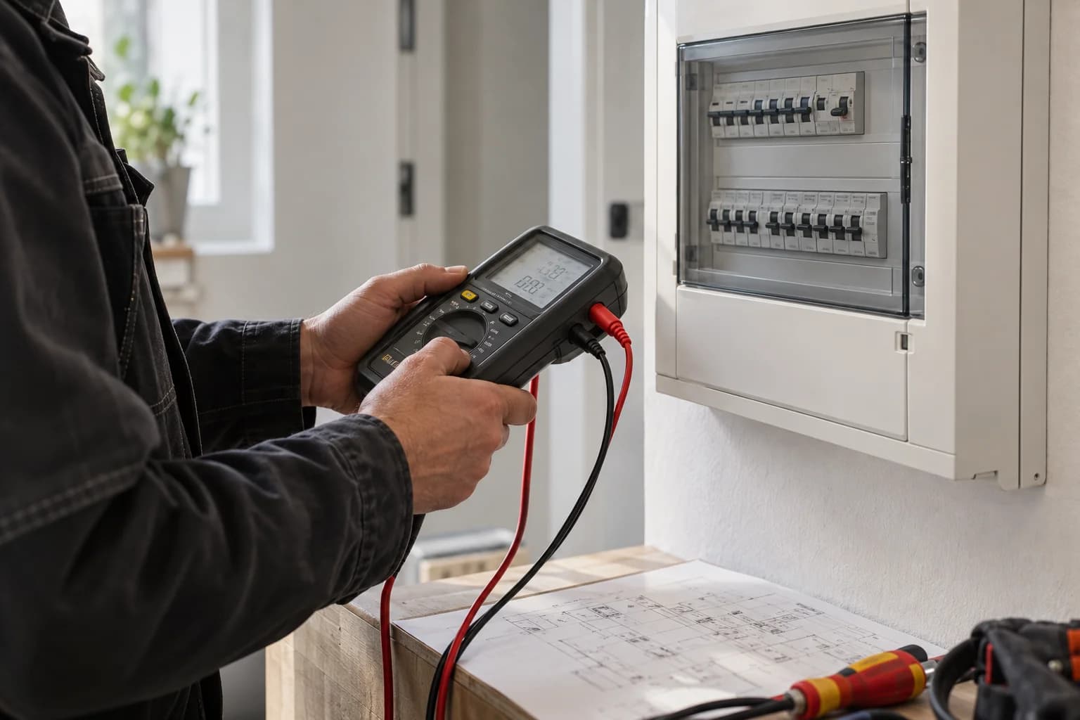 Appareil de mesure et tableau électrique — image d’ambiance